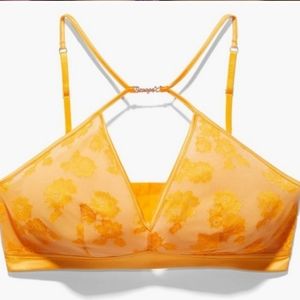 NWT Savage X Fenty Strap Up Lace Bralette in Amber Yellow size 3X
